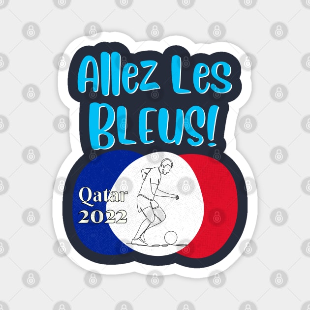 France Qatar World Cup 2022 Magnet by Ashley-Bee