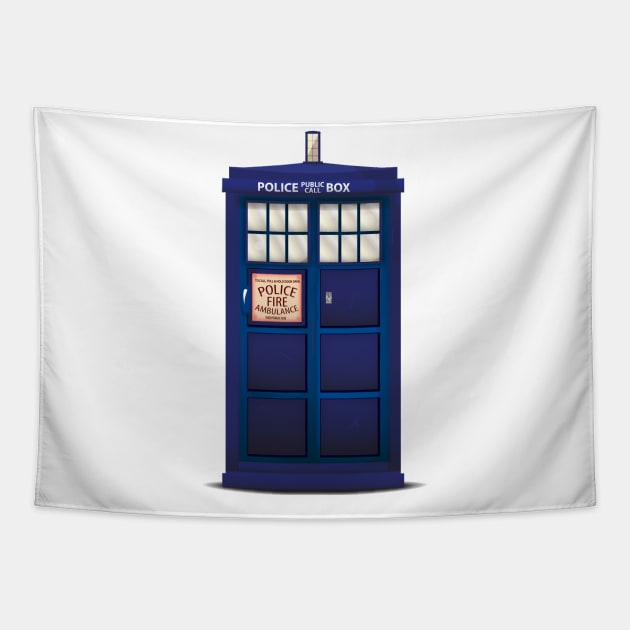 Police Call Box Tapestry by nickemporium1