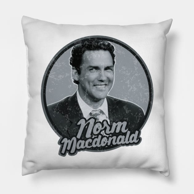 Norm MacDonald /// Retro Aesthetic Style Pillow by Trendsdk