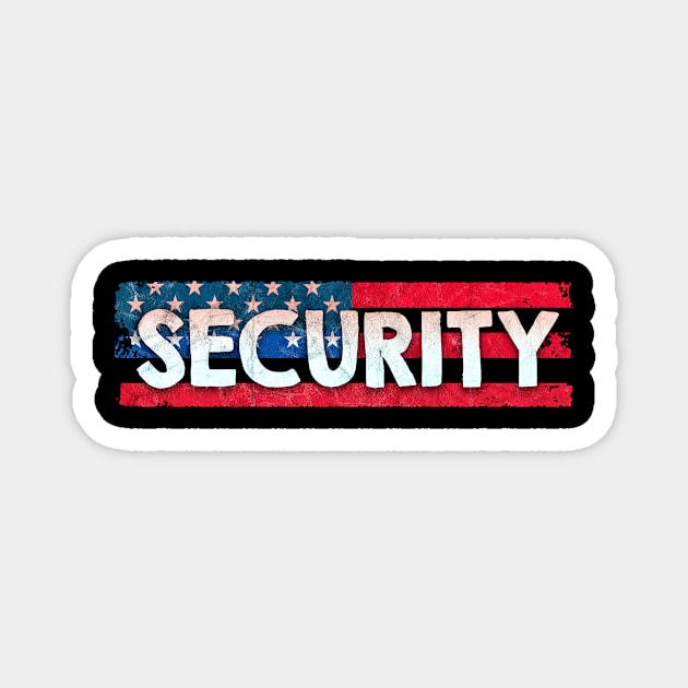 Security US Flag Magnet by Jennifer