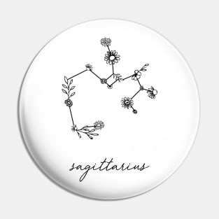 Sagittarius Zodiac Wildflower Constellation Pin