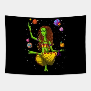 Hippie Alien Yoga Tapestry