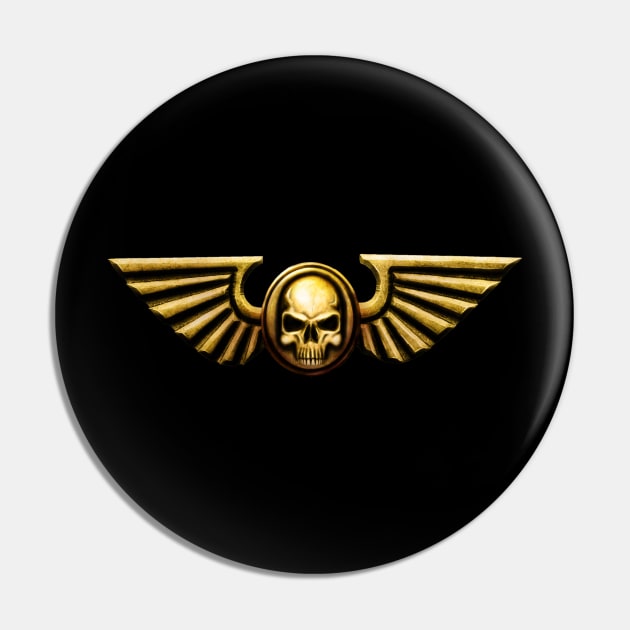 Imperial Skull and Wings Gold Pin by SimonBreeze