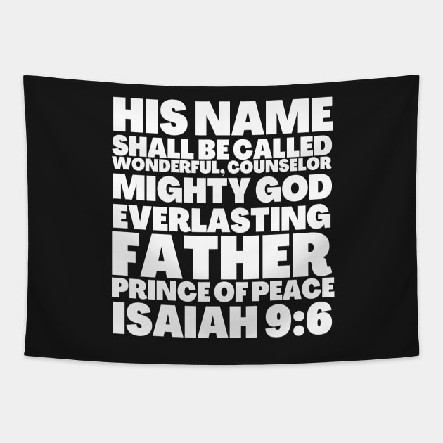 Isaiah 9-6 Christmas Messianic Prophecy Prince of Peace Tapestry by BubbleMench