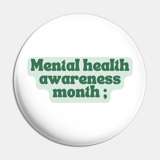 Mental health awareness month pastel green design Pin by Holly-berry-art