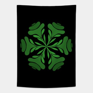 Green Leaf Mandala Tapestry