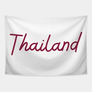 Thailand - maroon red Tapestry