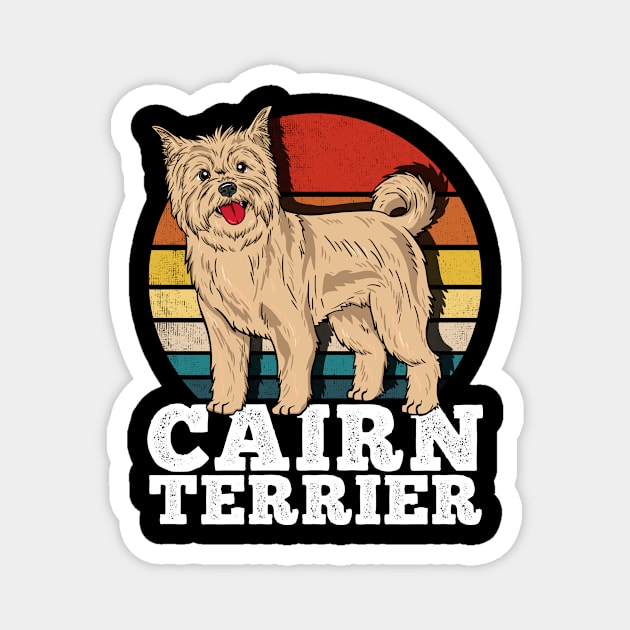 Cairn Terrier Dog Lover Retro Magnet by KAWAIITEE