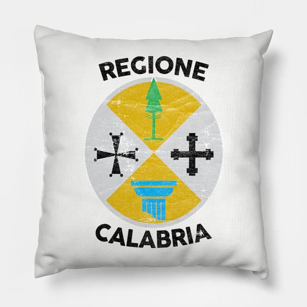 Regione Calabria / Retro Italiano Design Pillow by DankFutura