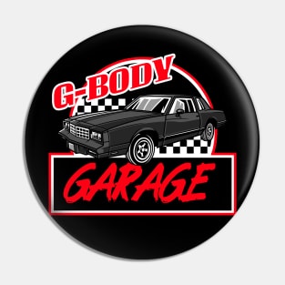 G Body Garage Car checkered Flag Racer Pin