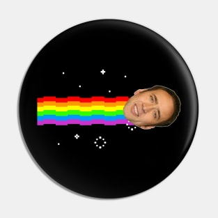 Nicolas Cage Nyan Cat Meme Pin