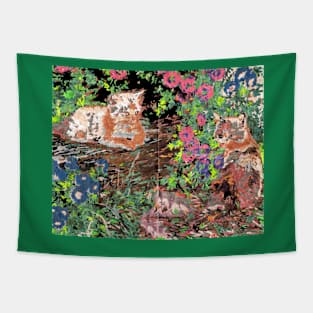 Cats in the Woods Tapestry