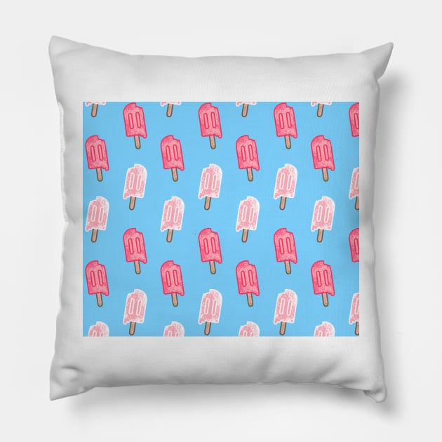 Ice Cream Pattern Pillow by timegraf