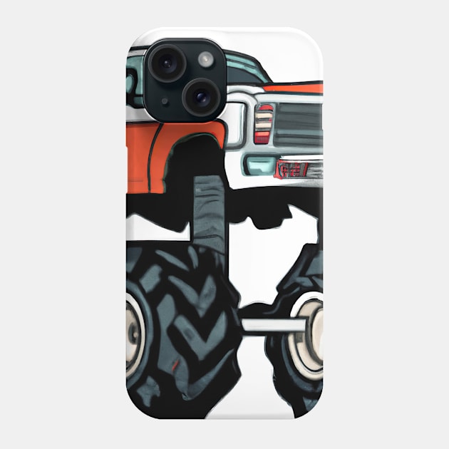 Monster Truck Painting Phone Case by maxcode