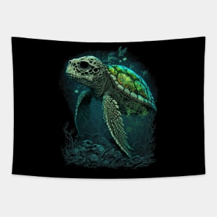 Zombie Sea Turtle Tapestry