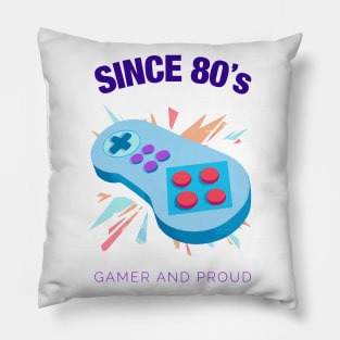 Since 90s Gamer and Proud - Gamer gift - Retro Videogame Pillow
