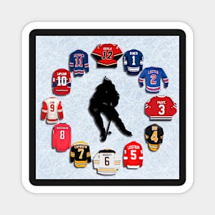 best players nhl ice hockey clock clock Magnet