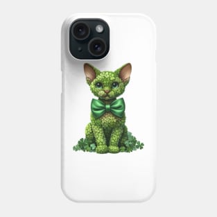 Clover Devon Rex Cat St Patricks Day Phone Case