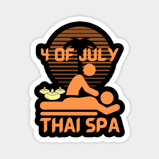 4 Of July Celebrate Thai Spa Magnet