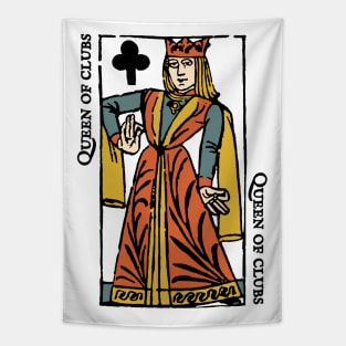 Character of Playing Card Queen of Clubs Tapestry