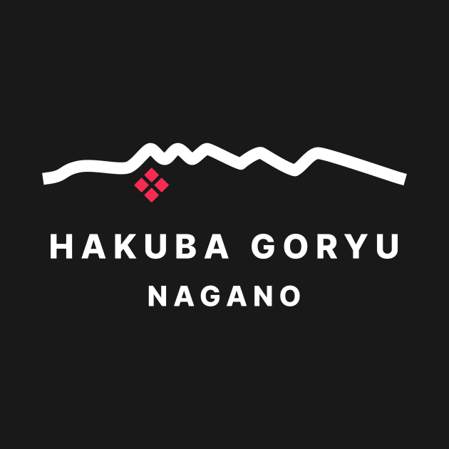 Hakuba Goryu 47 Snowboarding Decal 白馬 01 White | Japan Nagano | Japow Powder Snow by PawaPotto