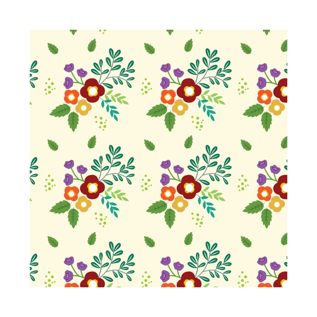 Botanical Floral Pattern Flowers by nzbworld