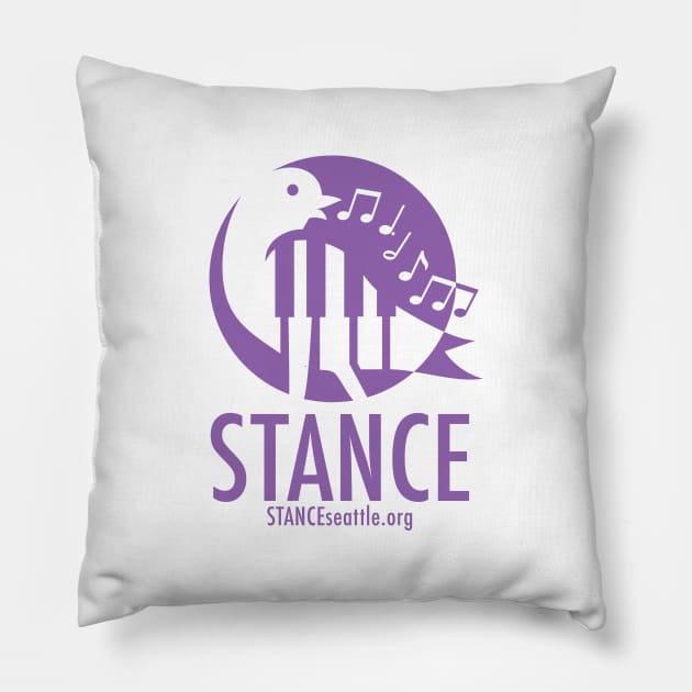 Purple Logo + URL Pillow by STANCE Seattle Choir