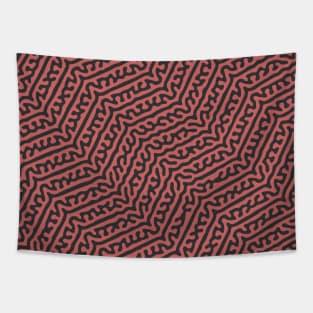 Zigzag Turing Pattern (Rose Gold) Tapestry