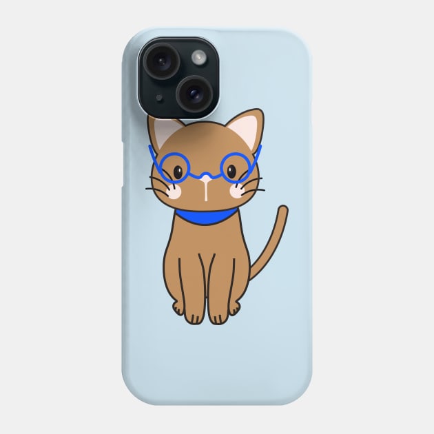 Cute Cat With Glasses Phone Case by MichelMM