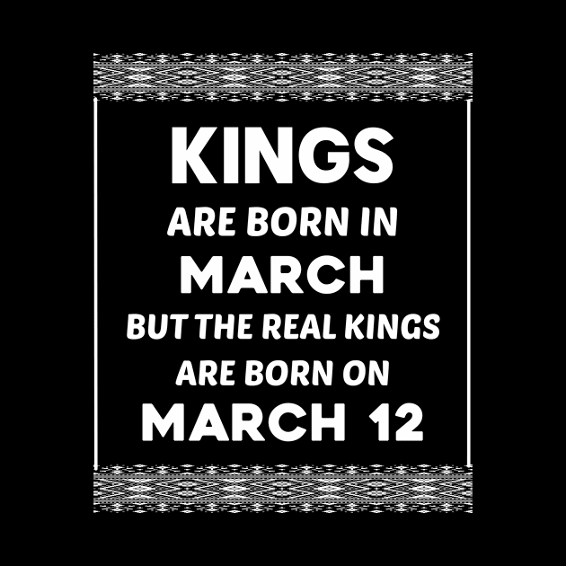 Birthday King White March 12 12th by blakelan128