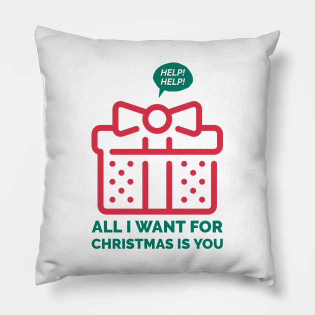 All I Want For Christmas Pillow by Mads' Store