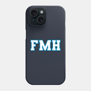 FMH Collegiate - White/Light Blue Letters - FMH Collegiate - White/Light Blue Letters Phone Case