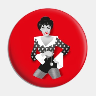 Polka dot girl Pin