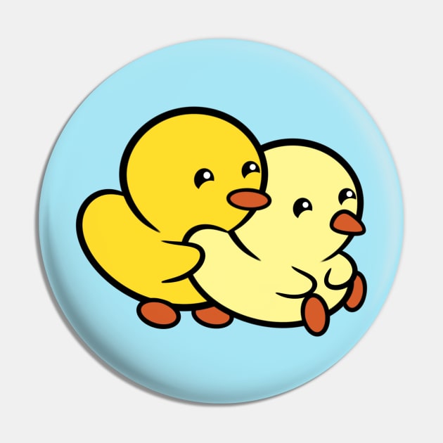 Duckie and Duck Back Hug <3 Pin by Duckie and Duck