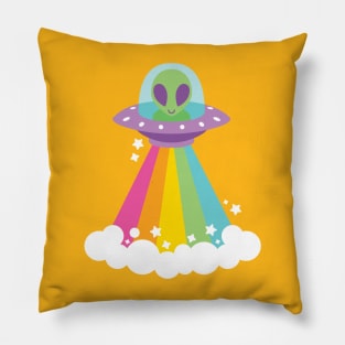 Rainbow Alien Time Pillow