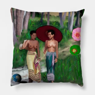 AN ENLIGHTENING STROLL Pillow