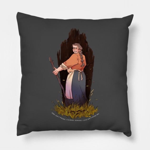 Build Mama a Coffin: Glory Ann Boggs (light text) Pillow by Old Gods of Appalachia