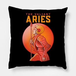 Aries Zodiac Sign The Valiant Pillow