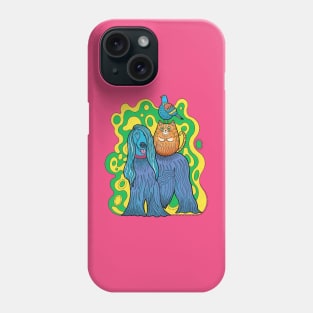 Psychedelic Dog Cat and Bird Phone Case