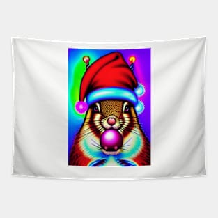 FATHER CHRISTMAS SQUIRREL Tapestry