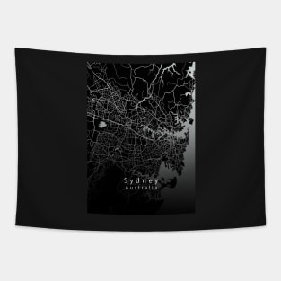 Sydney Australia City Map dark Tapestry