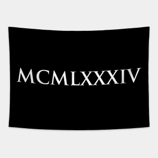 1984 MCMLXXXIV (Roman Numeral) Tapestry