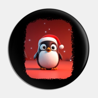 Happy Santa Penguin Pin