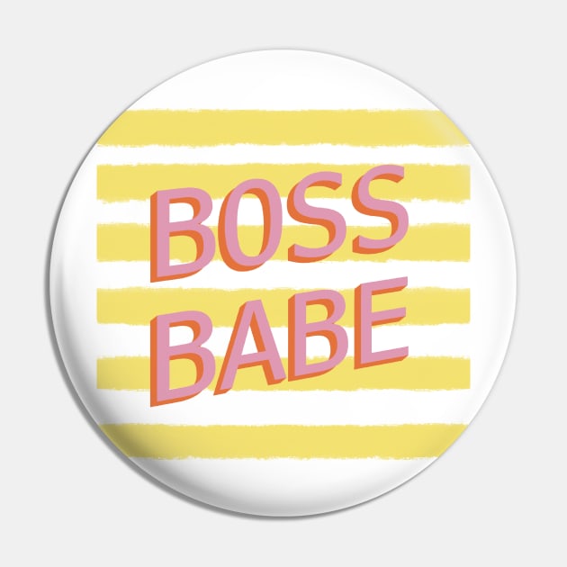 Boss Babe Cool Lady Boss Small Business Pin by Holailustra