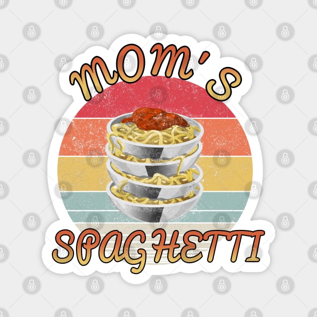 Mom's spaghetti // Funny sunset design Magnet by PGP