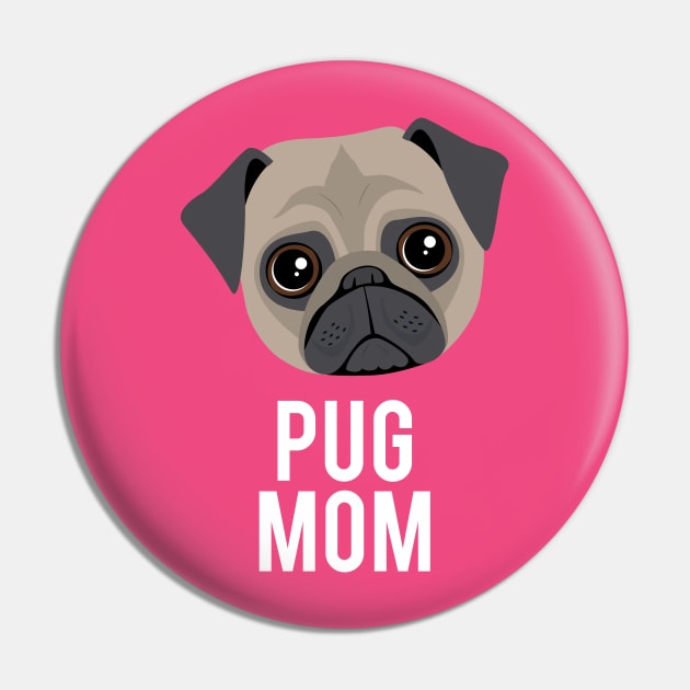 Pug Mom Pin by NV