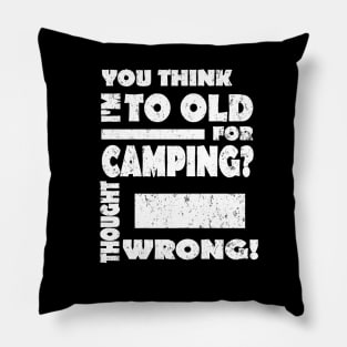 Camping Seniors Retirement Plan Caravan Pillow