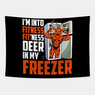 Hunting I'm Into Fitness Deer Freezer Funny Hunter Dad Tapestry