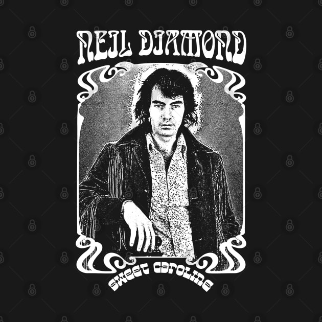 Neil Diamond /// Original Retro 1970s Fan Design by DankFutura