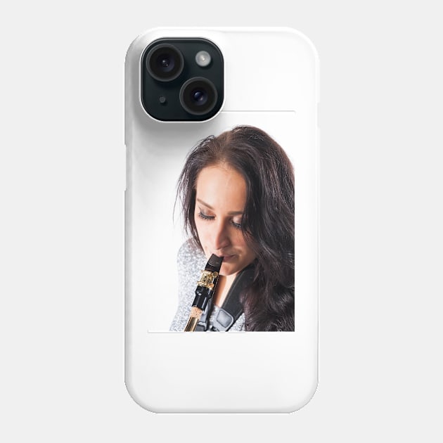 Sax Lady Phone Case by ansaharju